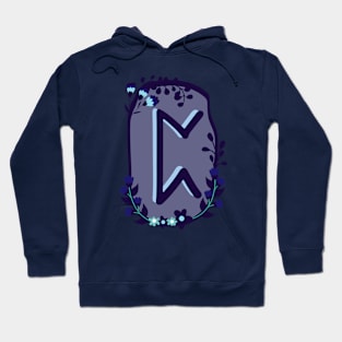 Perth Rune Flowery Design Hoodie